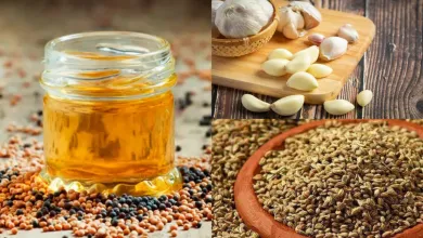 Benefits of Mustard Oil with Carom Seeds and Garlic